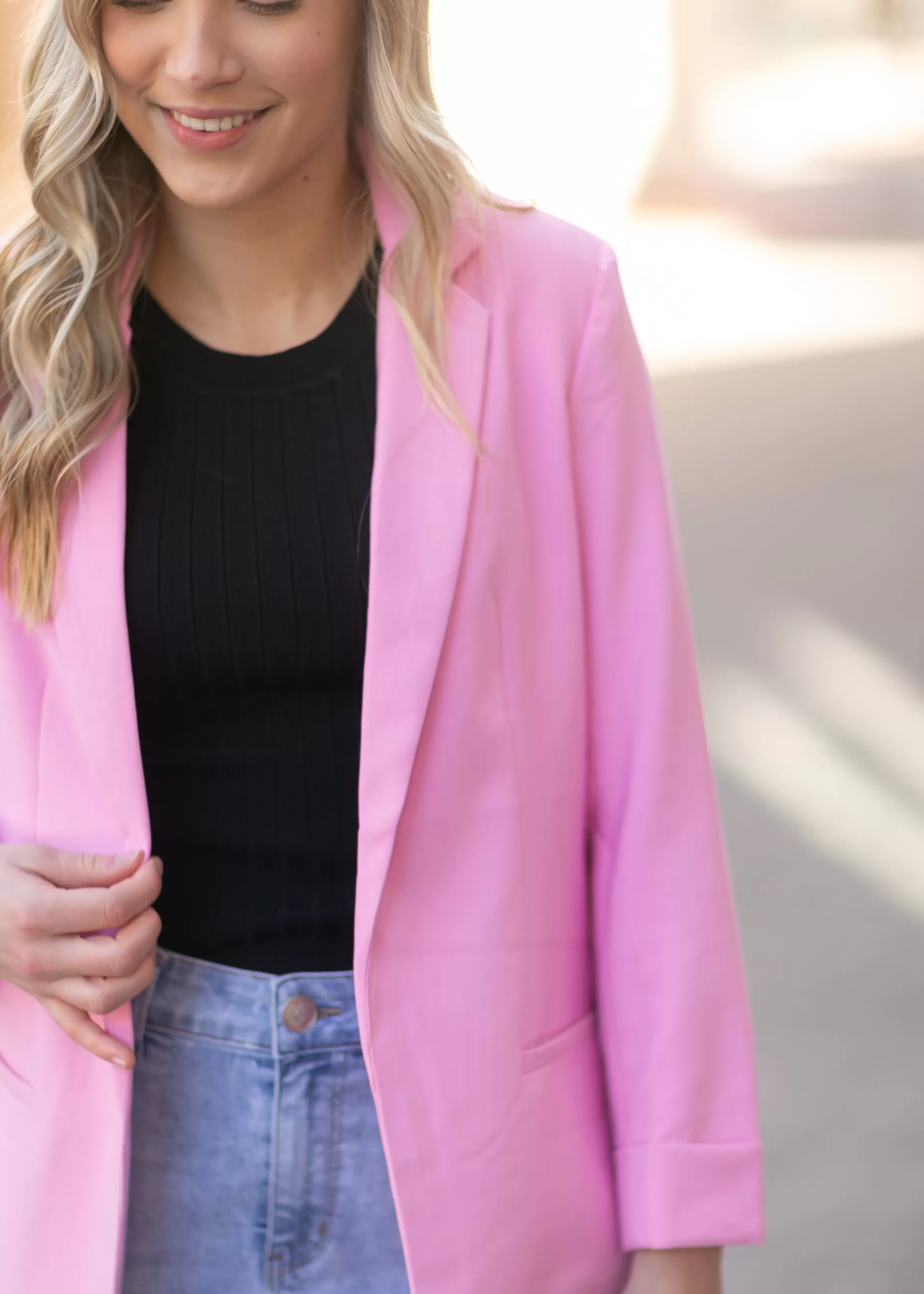 Trend Notes Basic Open Front Blazer Sale