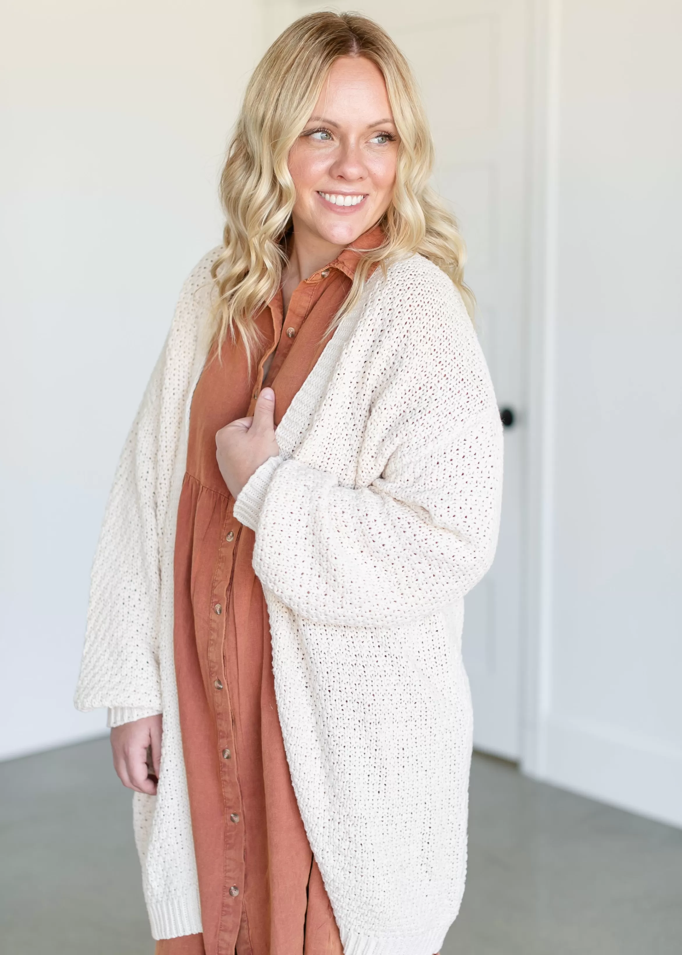 Tea N Rose Chunky Long Oversized Cardigan Cheap