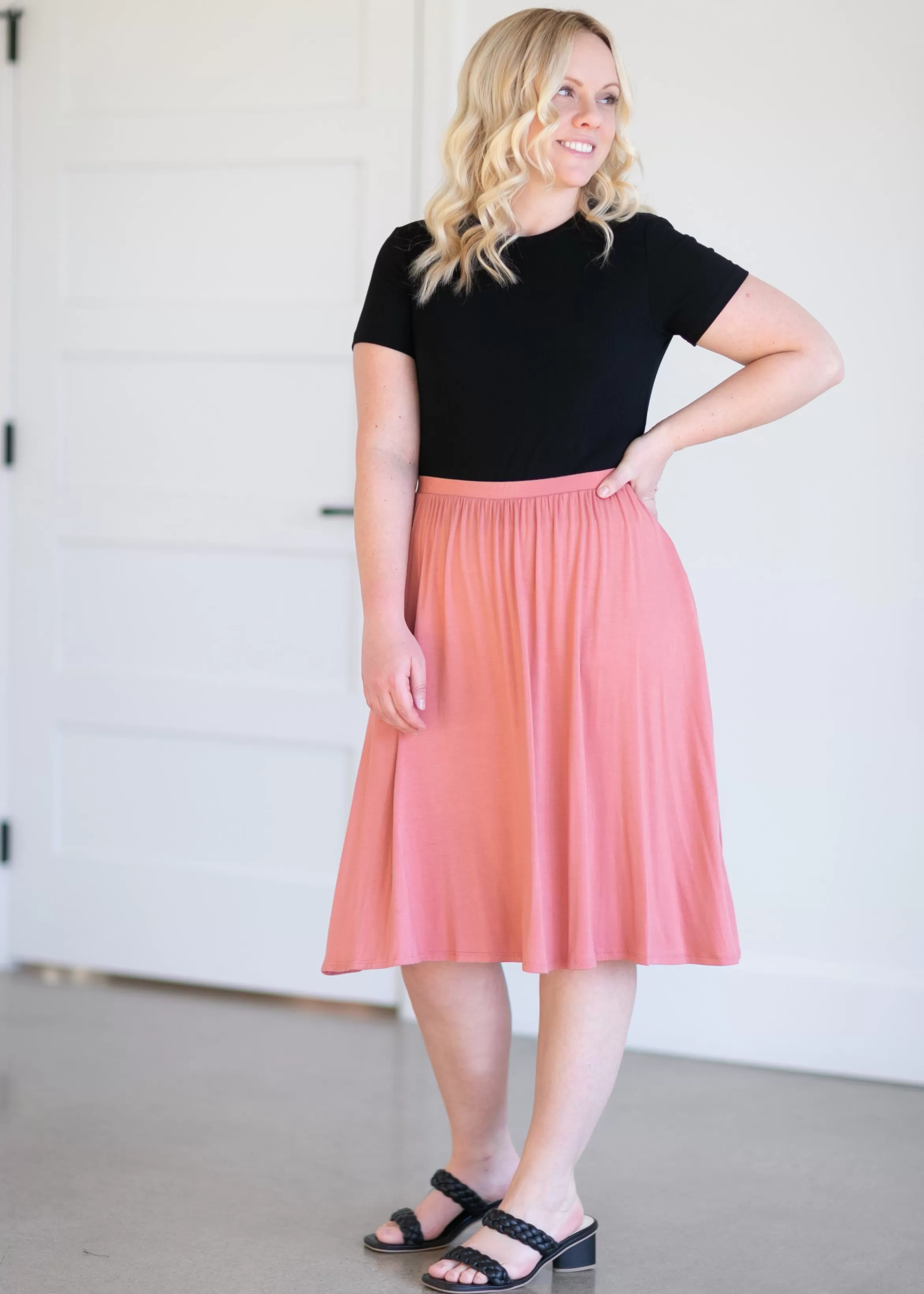 BOM BOM Everyday Pull On Midi Skirt Store