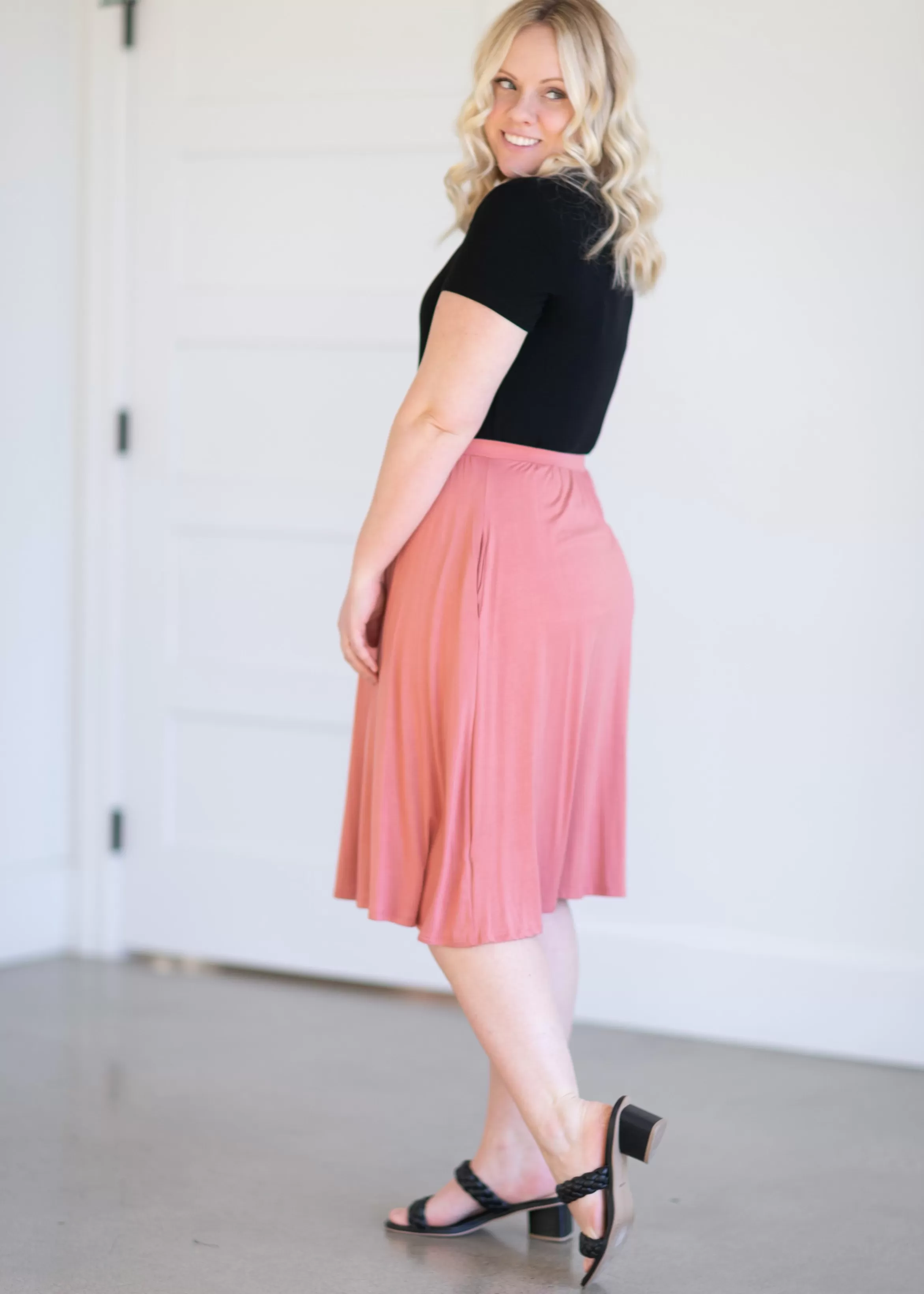 BOM BOM Everyday Pull On Midi Skirt Store