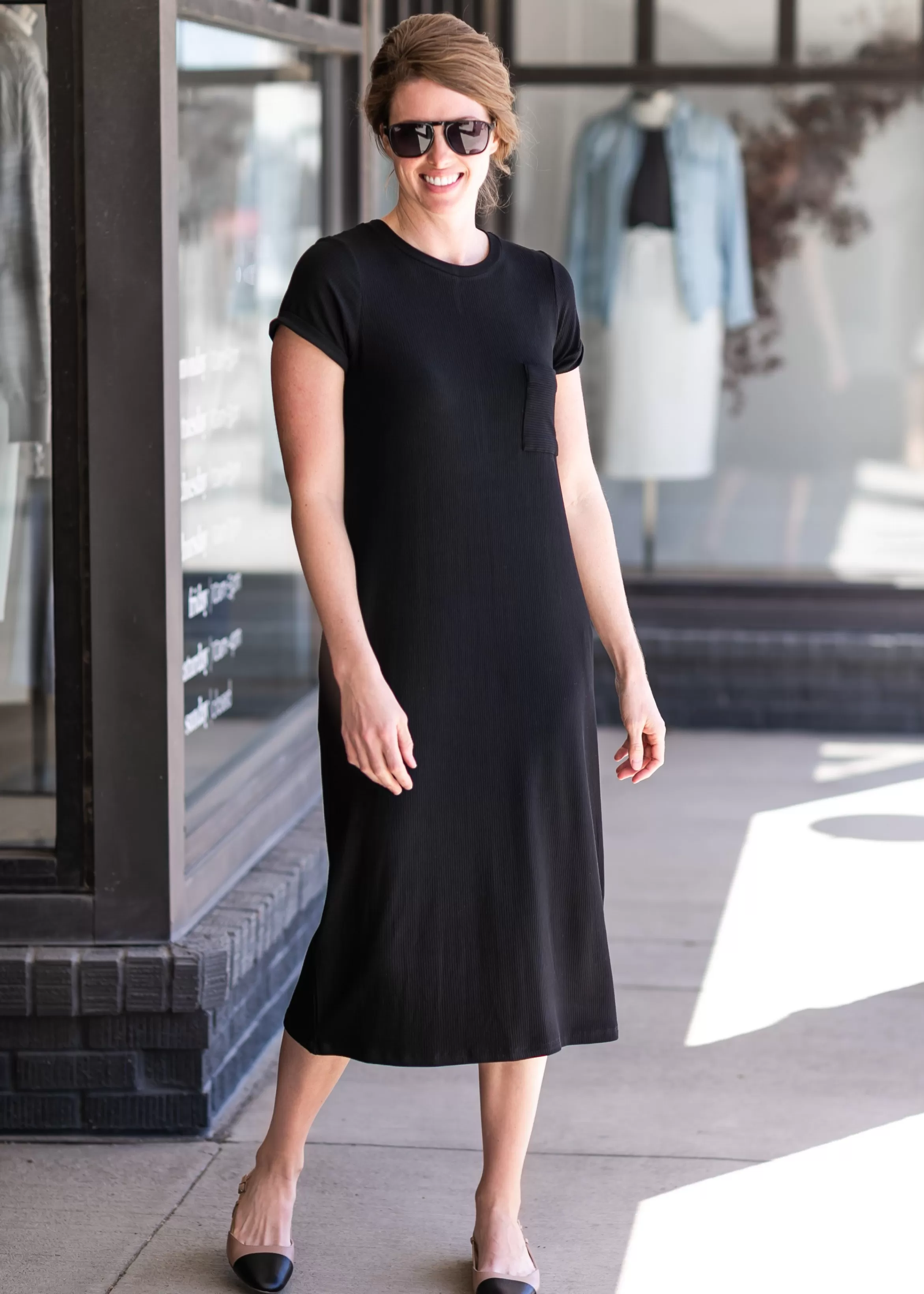 * Finley Ribbed Midi Dress Outlet