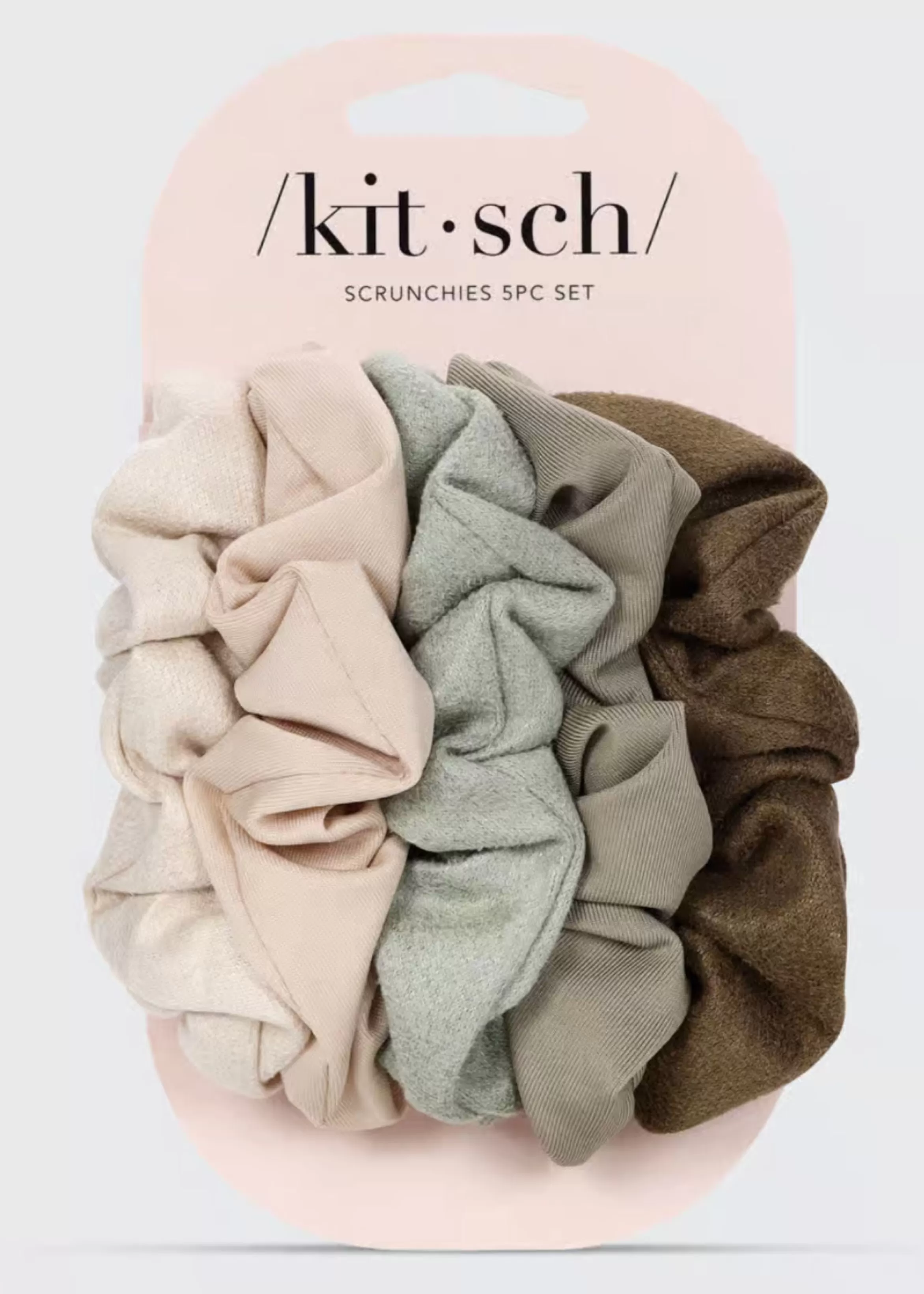 Kitsch Textured Scrunchies 5Pc Set Online