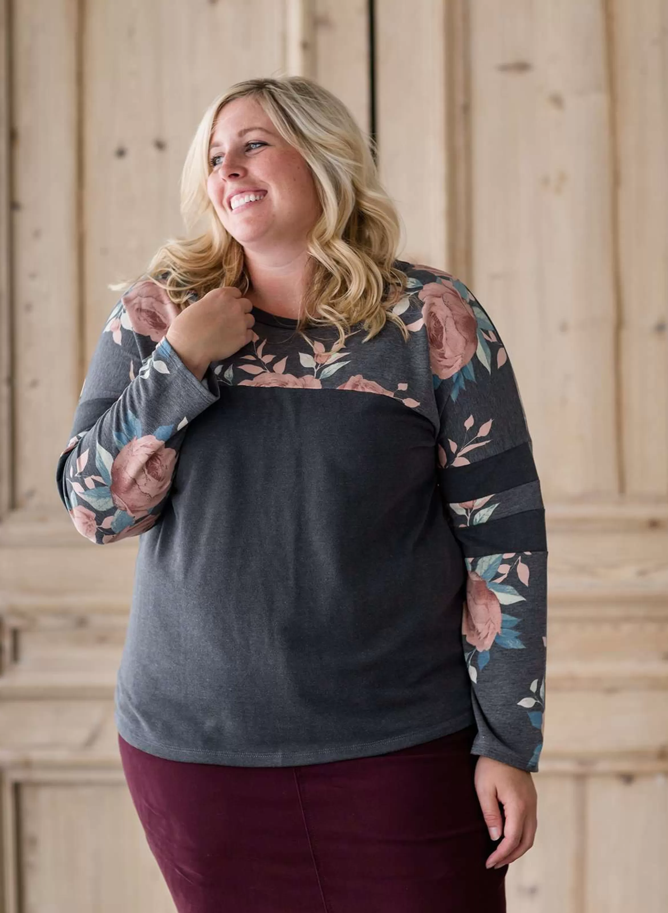Oddi Modest Women's Plus Size Nature Walk Top | Inherit Clothing Company Flash Sale