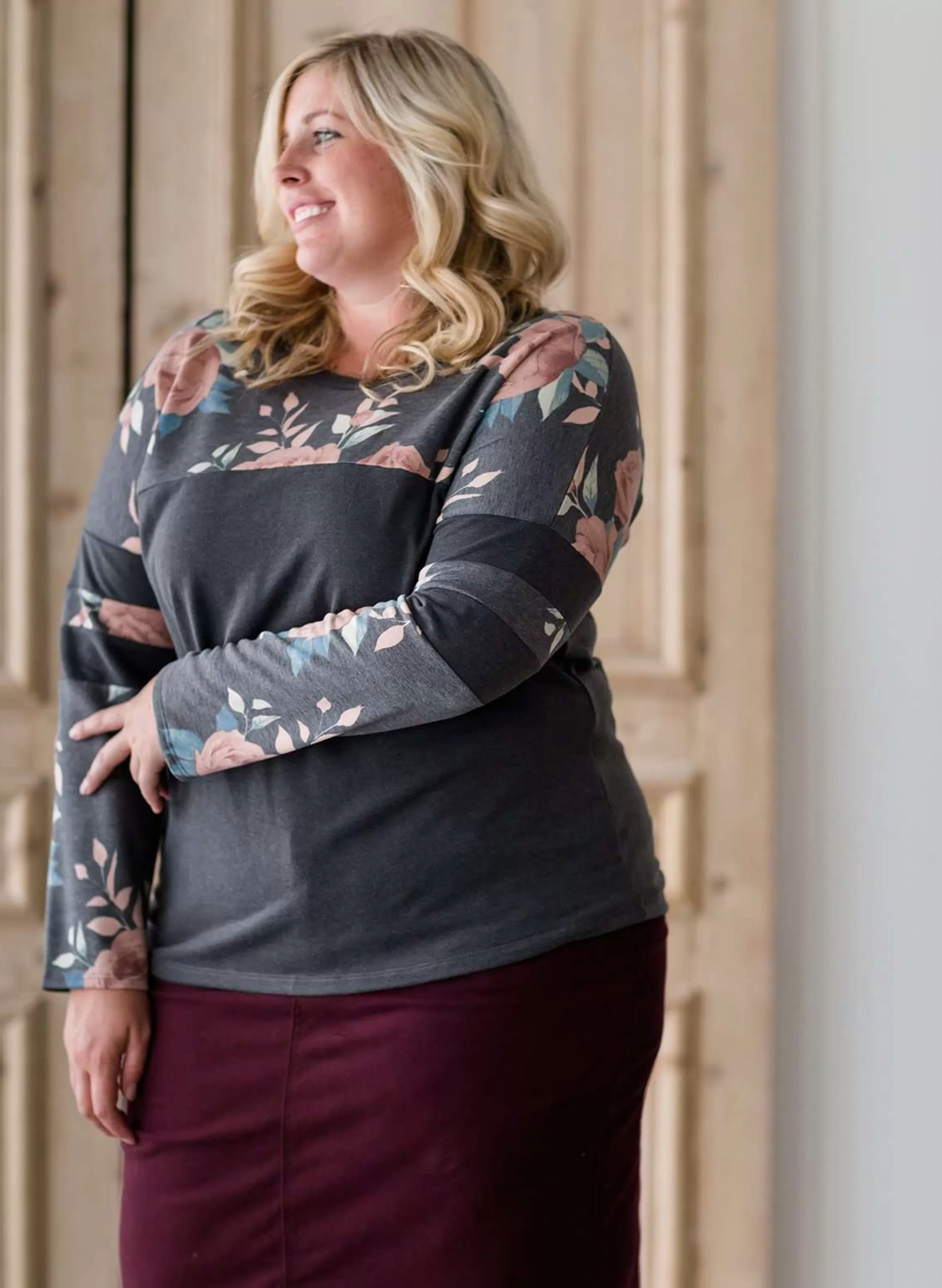 Oddi Modest Women's Plus Size Nature Walk Top | Inherit Clothing Company Flash Sale