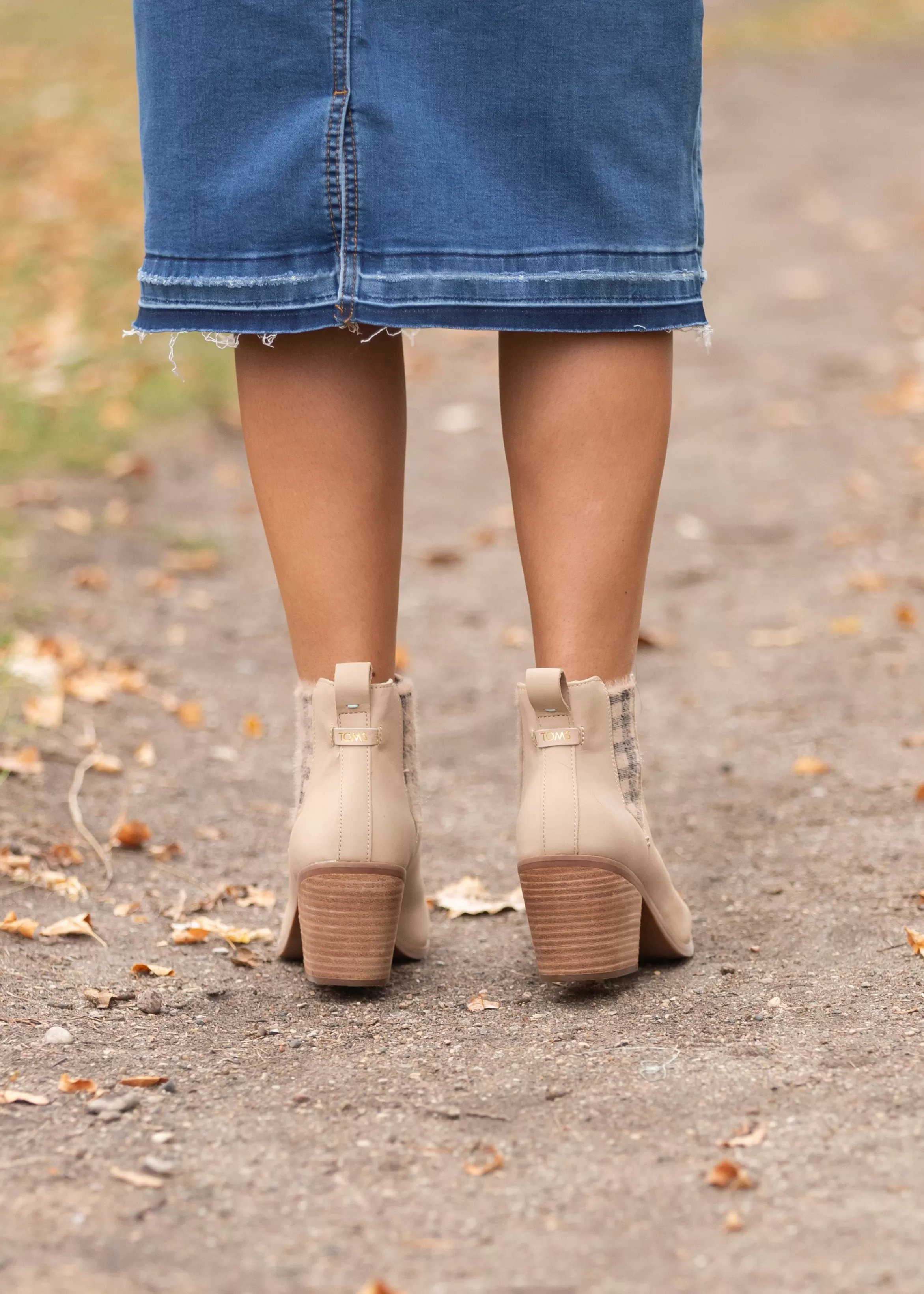 Toms ® Everly Taupe + Plaid Bootie Tan Flash Sale