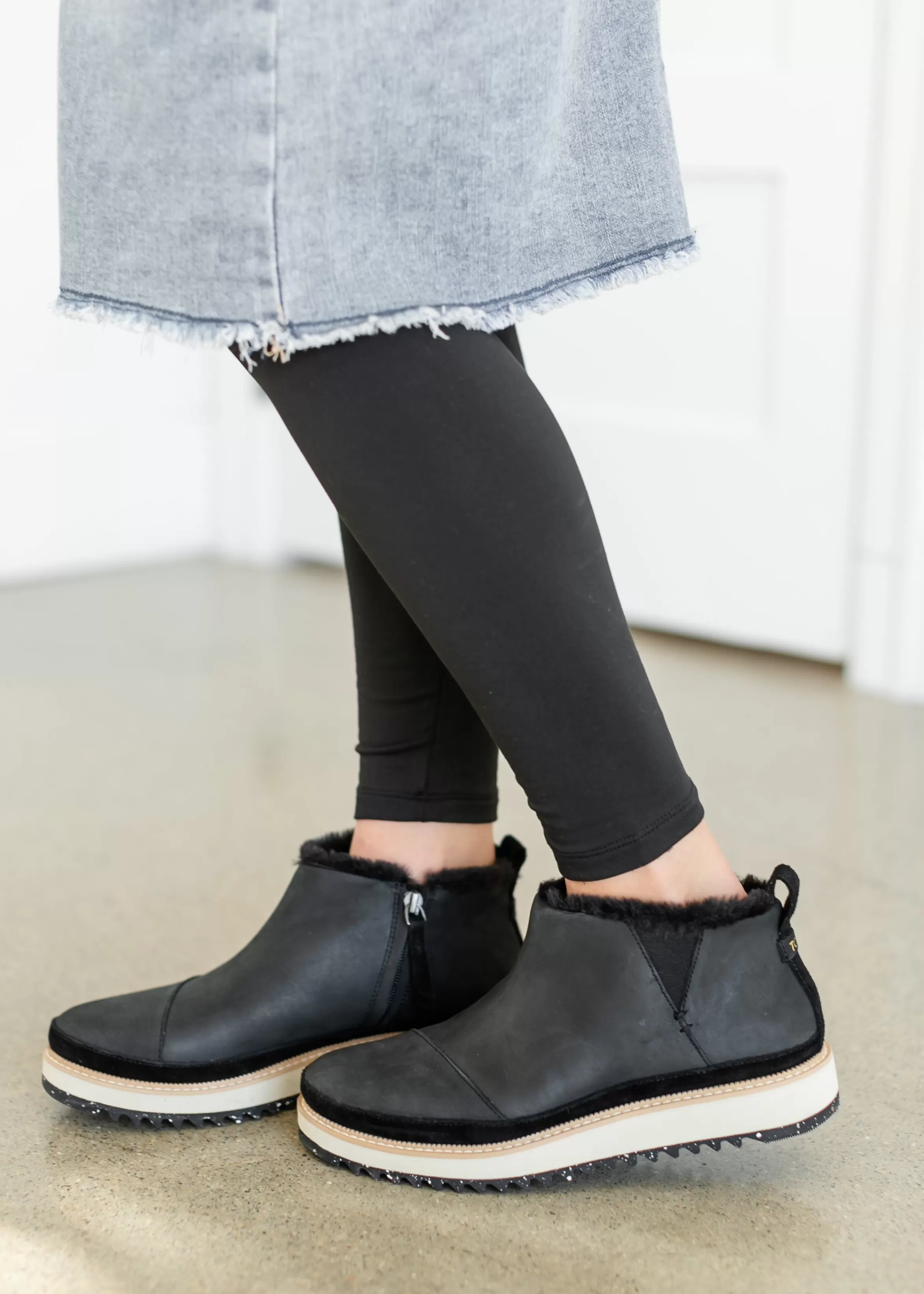 TOMS® Marlo Faux Fur Platform Bootie Clearance